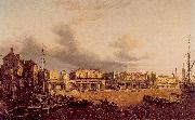 Paul, John View of Old London Bridge as it was in 1747 oil